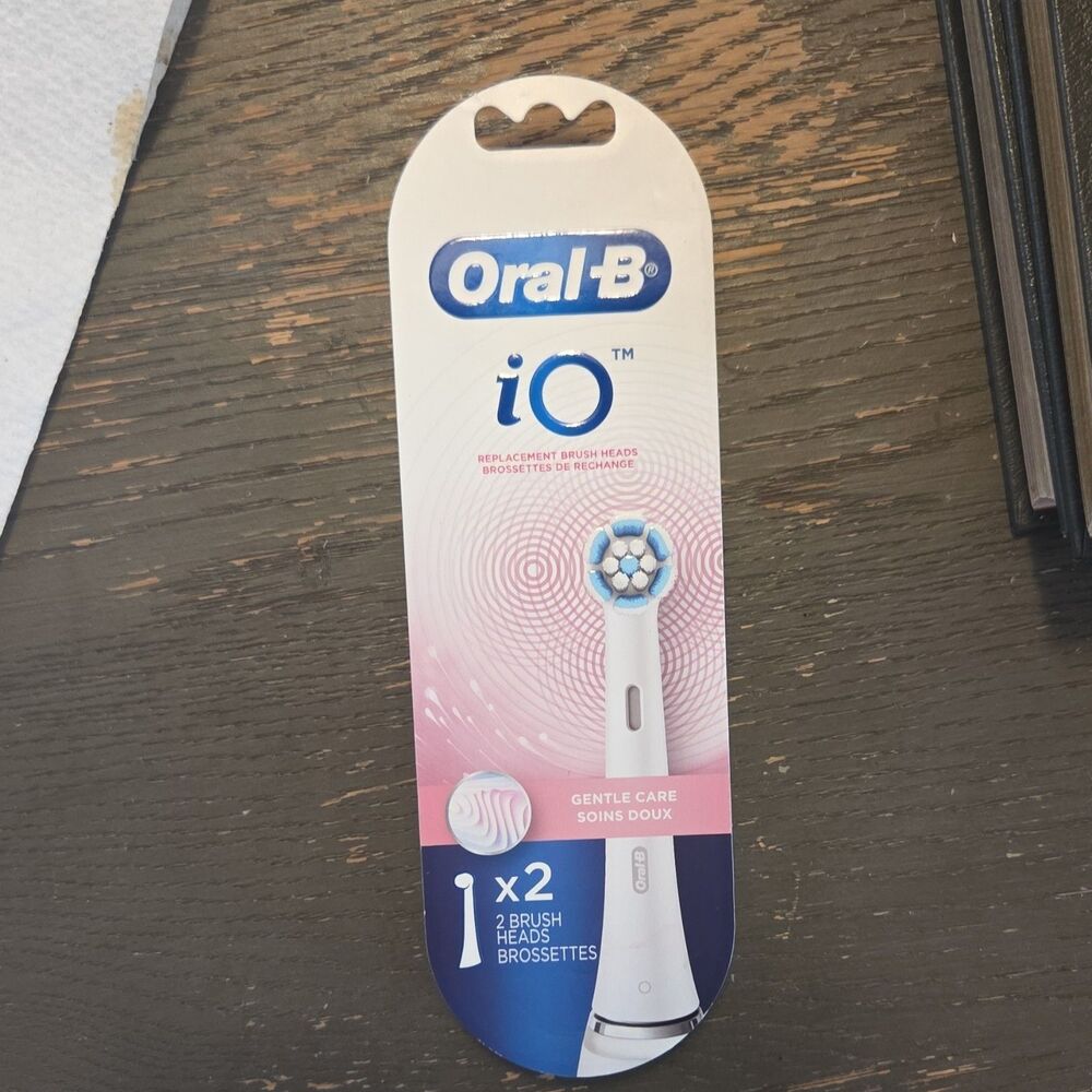 Oral-B iO Gentle Care Brush Heads White 2-Pack Compatible with Oral-B iO